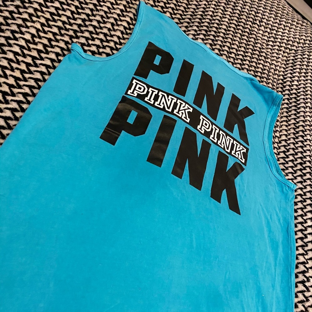 Light blue pink tank top